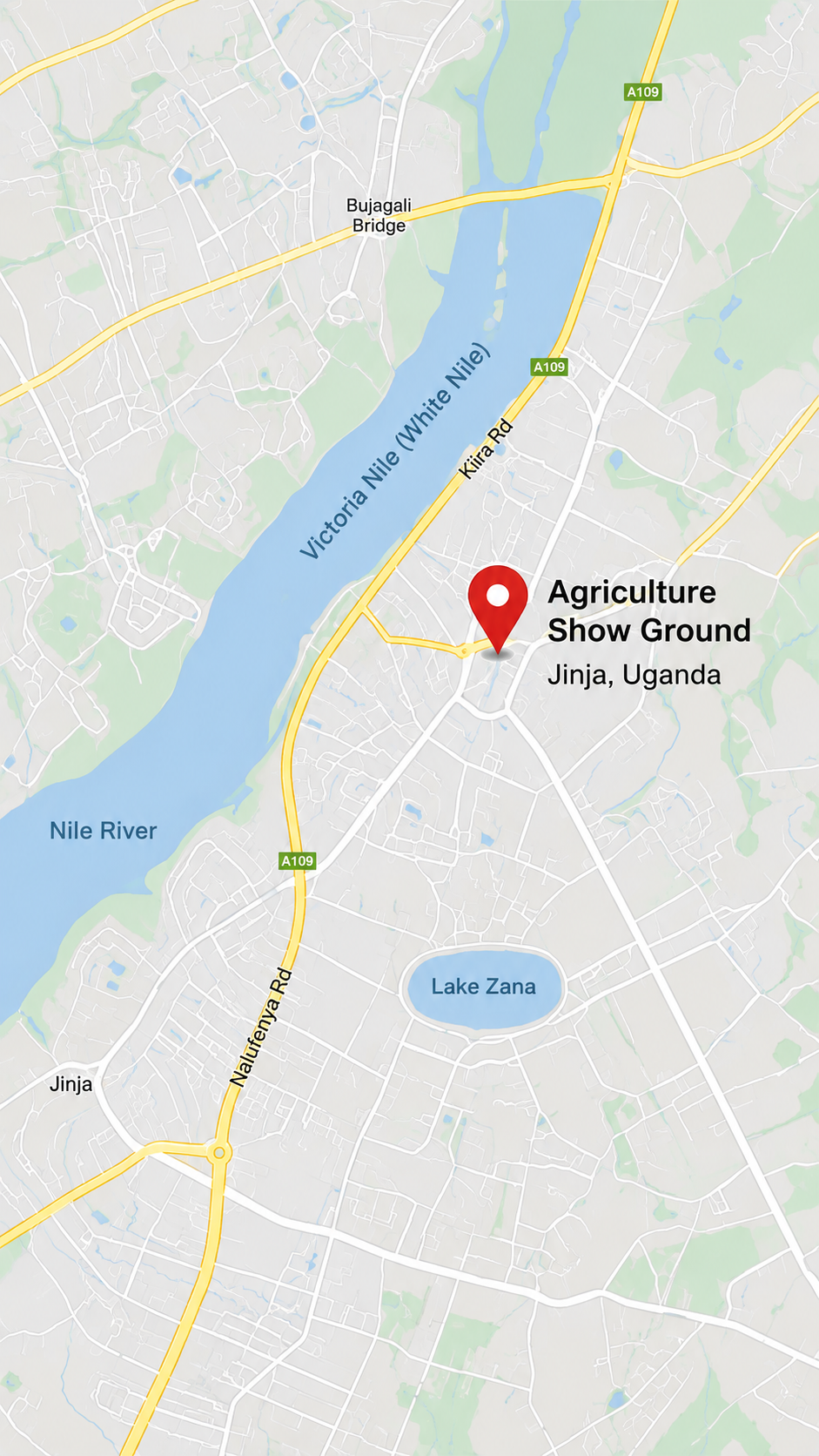 Agriculture Show Ground, Jinja map